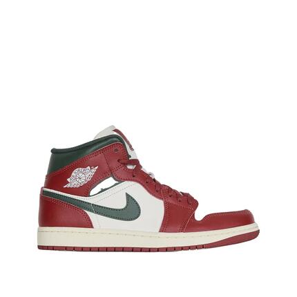 Nike Air Jordan 1 Mid Rot/Weiß/Grün