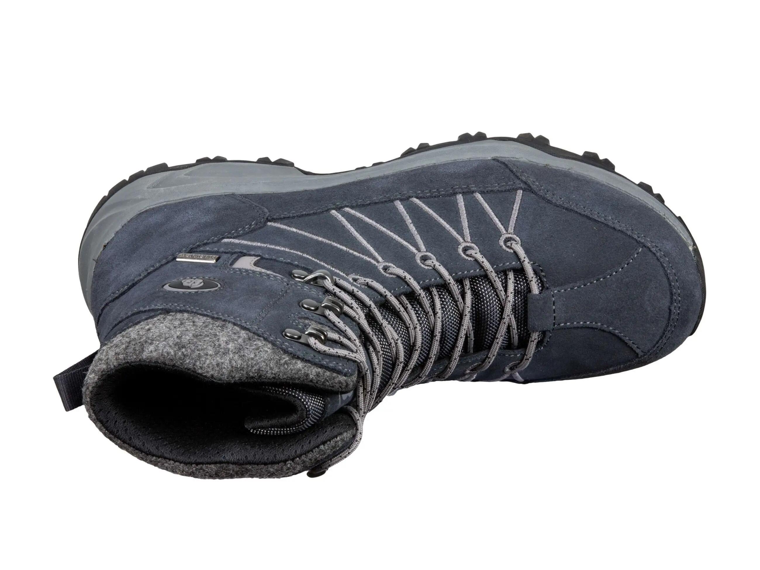 Chaussure d'hiver Brütting Huntington cuir velours bleu imperméable 5/6