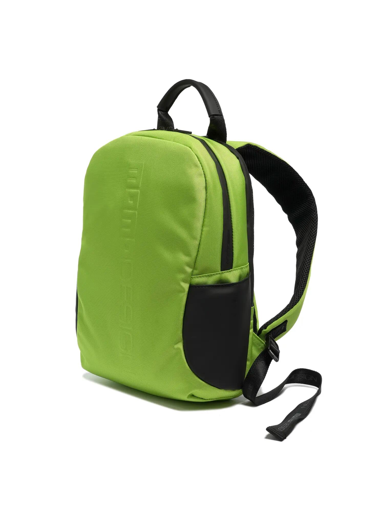 Rucsac Momo Design negru poliuretan cu fermoar - Volante Prime casual