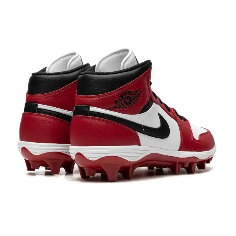 Crampons de Football Americain moulés Jordan 1 Mid rouge 3/4