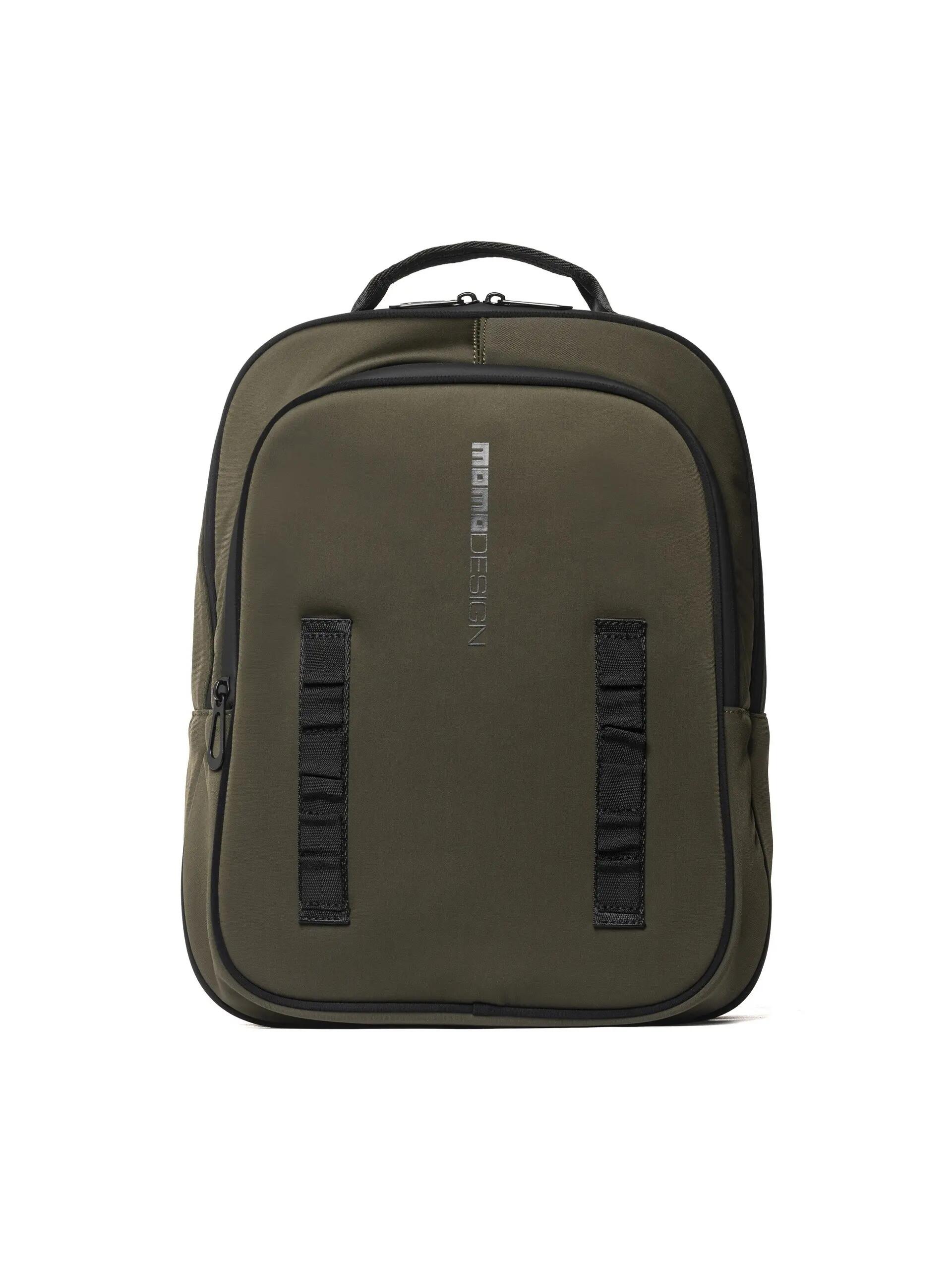 Mochila Momo Design Verde Militar Negro Poliuretano con Cremallera 1/1