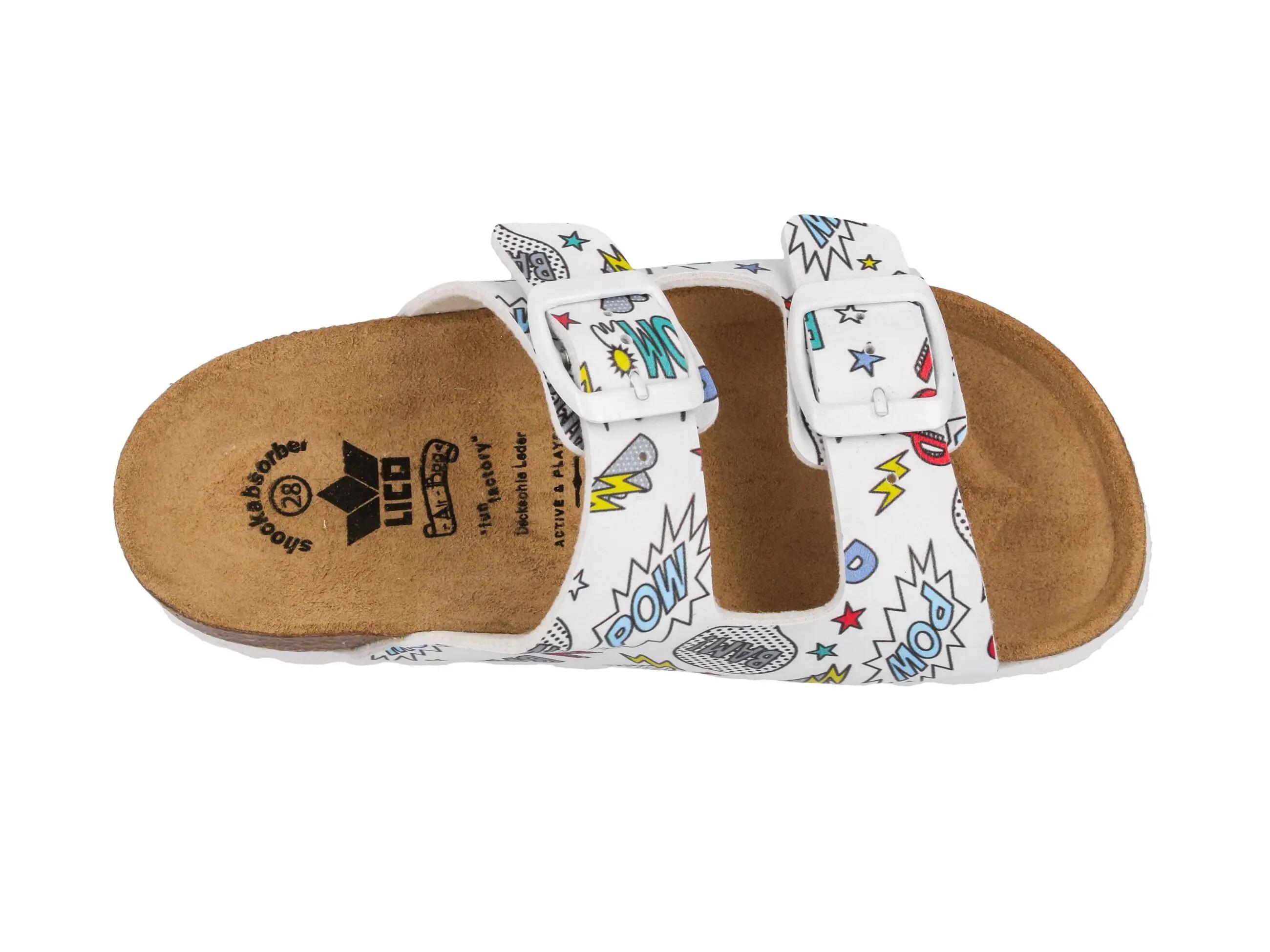 Pantoffels - Meisjes - LICO Bioline Zippy - Synthetisch, gespen, EVA-zool 5/6