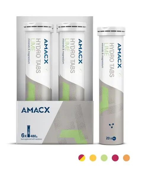 Comprimés Hydro Tabs Citron Vert, paquet de 6, Amacx - 480 g 2/3