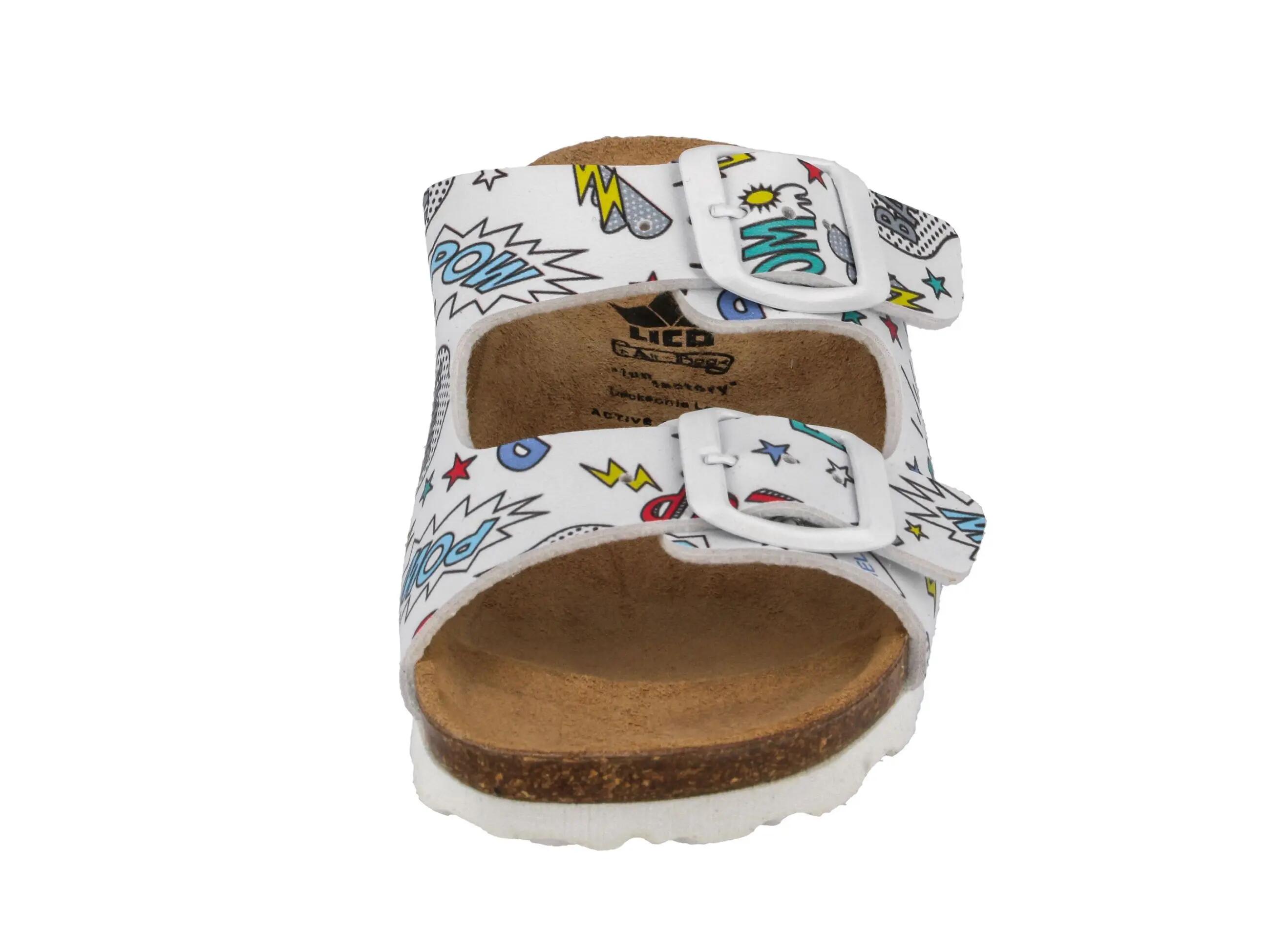 Pantoffels - Meisjes - LICO Bioline Zippy - Synthetisch, gespen, EVA-zool 3/6