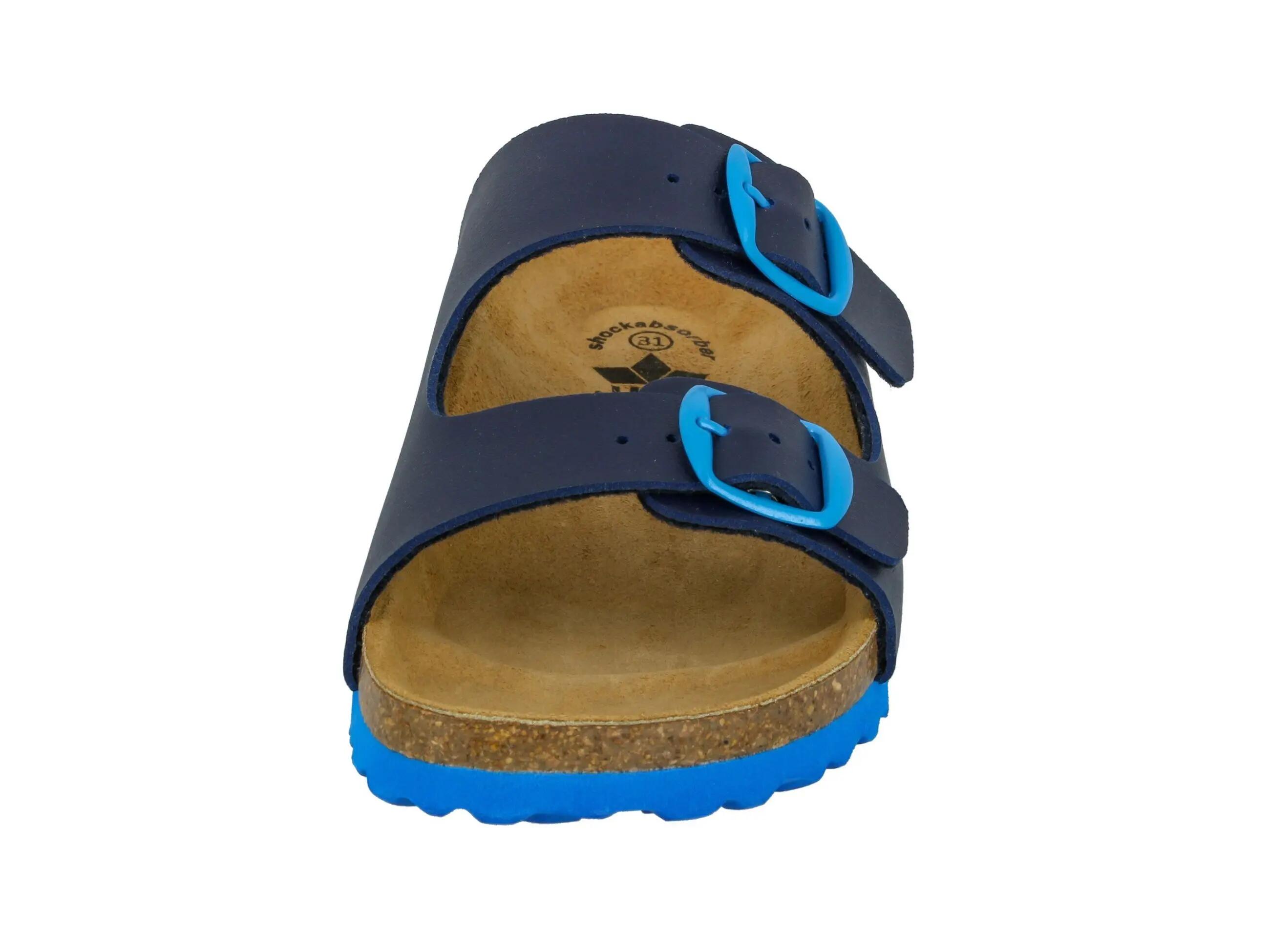 Mule LICO Bioline Kids boy blue synthetic adjustable buckle 3/6