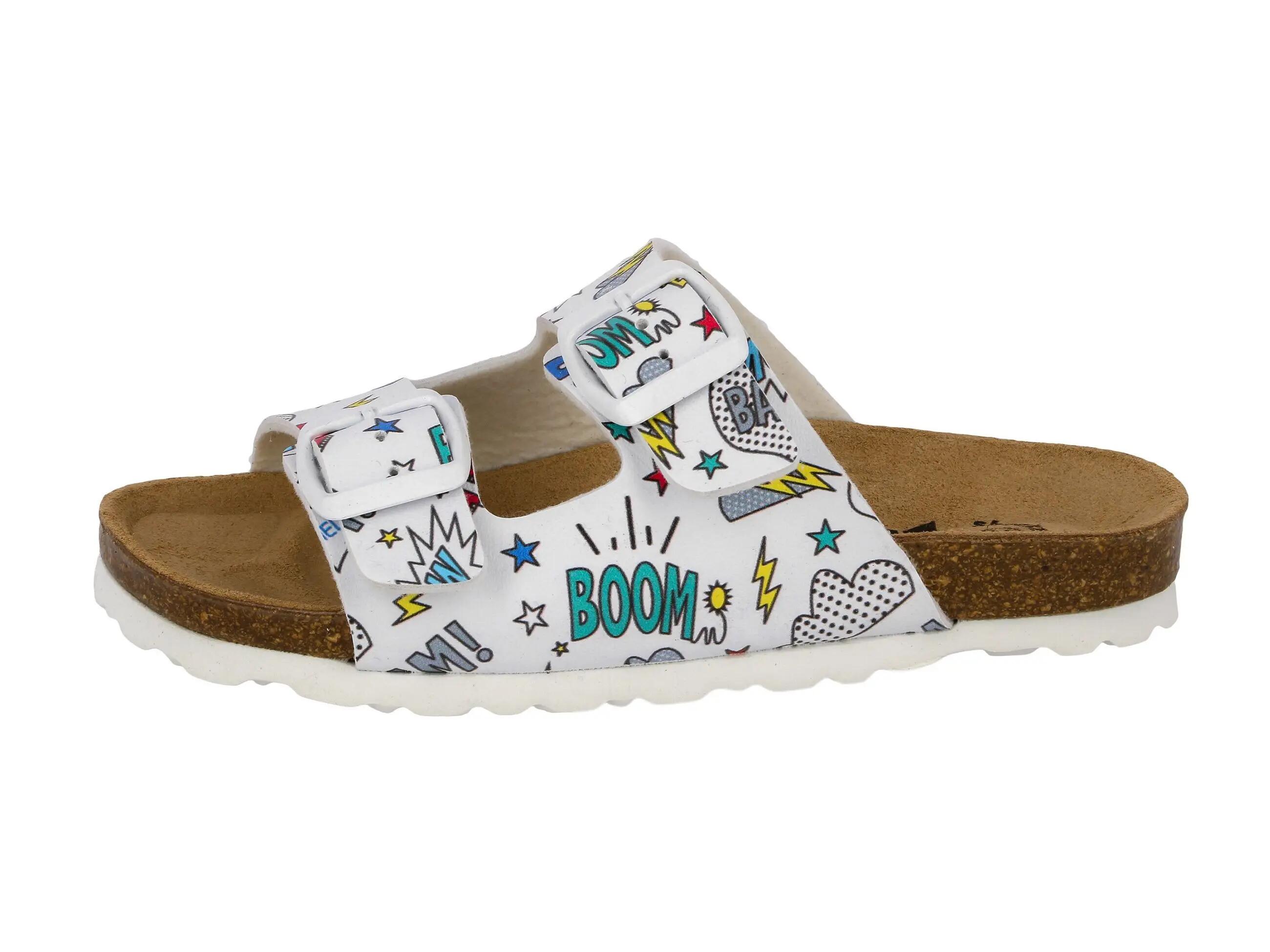 Pantoffels - Meisjes - LICO Bioline Zippy - Synthetisch, gespen, EVA-zool 2/6