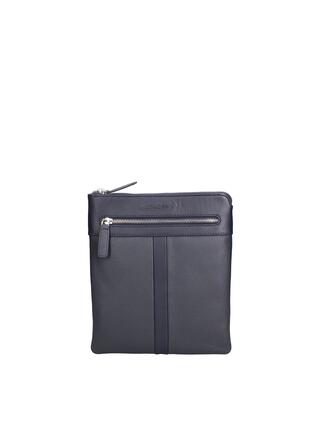 Sac bandoulière homme Momo Design Nerian cuir véritable noir bleu