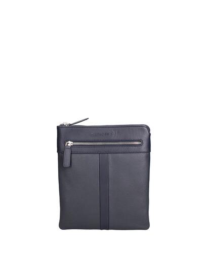 Sac bandoulière homme Momo Design Nerian cuir véritable noir bleu