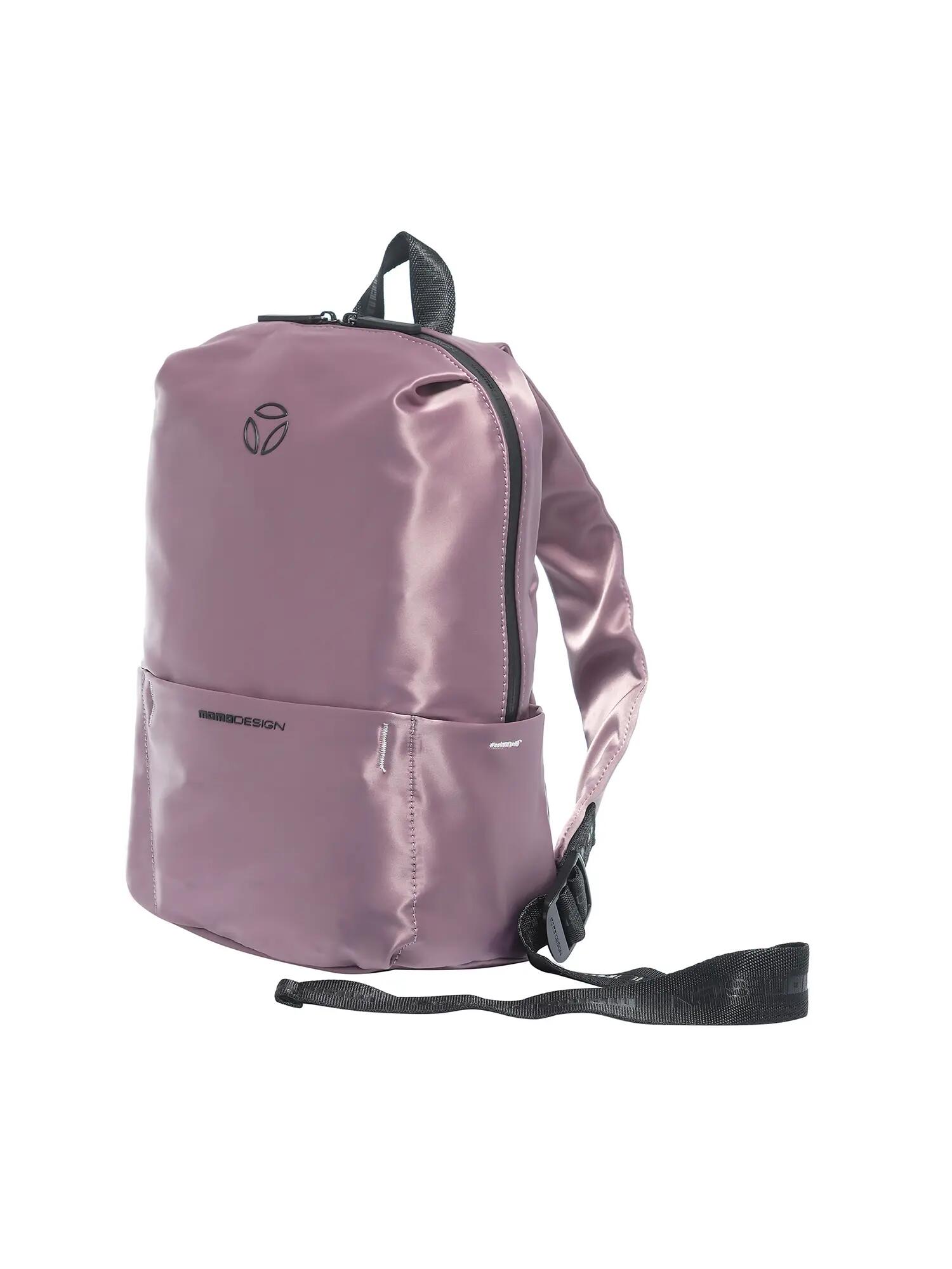Rucsac Momo Design poliuretan negru cu fermoar - Volante Nova