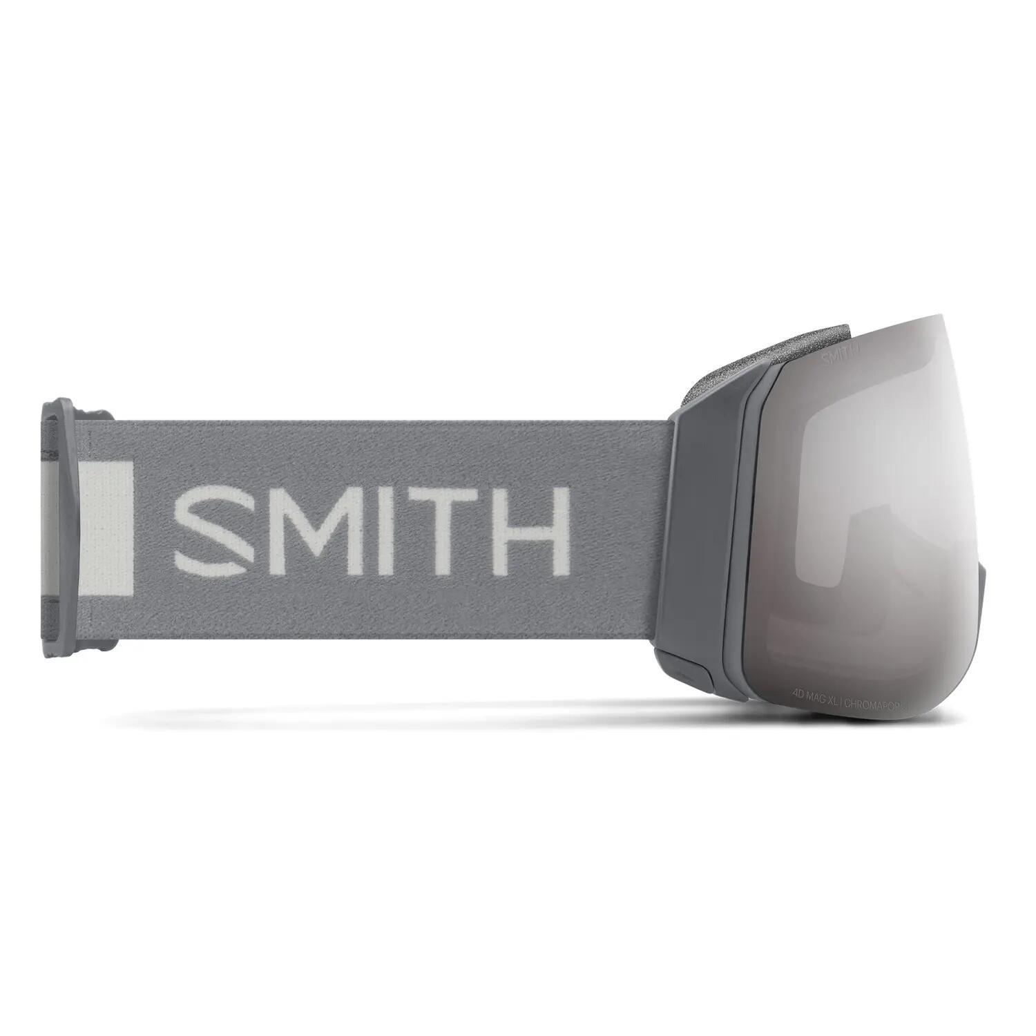 Masque de ski Smith 4D MAG XL Cirrus Grey ChromaPop Sun Platinum Mirror 3/4