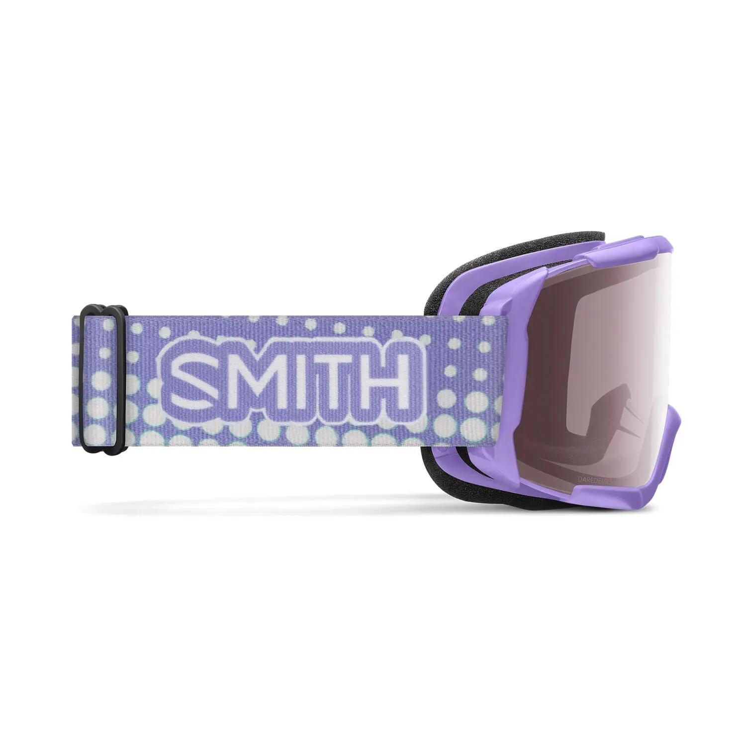 Masque de ski enfant Smith Daredevil, Light Lavender Dot Clouds, Ignitor Mirror 3/4