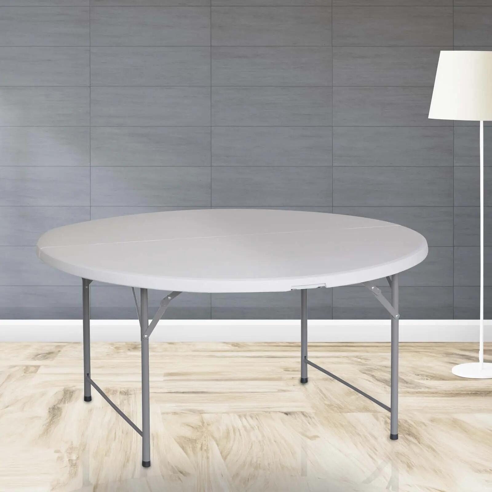 Mesa Redonda Plegable y Portátil Gardiun New Koln Ø122x74 cm de Resina en Color 2/5