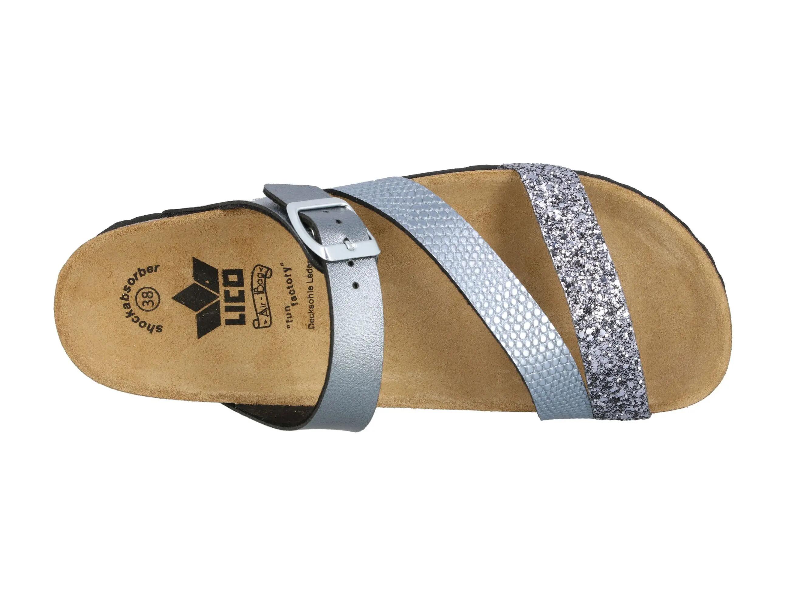 Mule LICO Natural Glitter femme synthétique boucles cuir 5/6