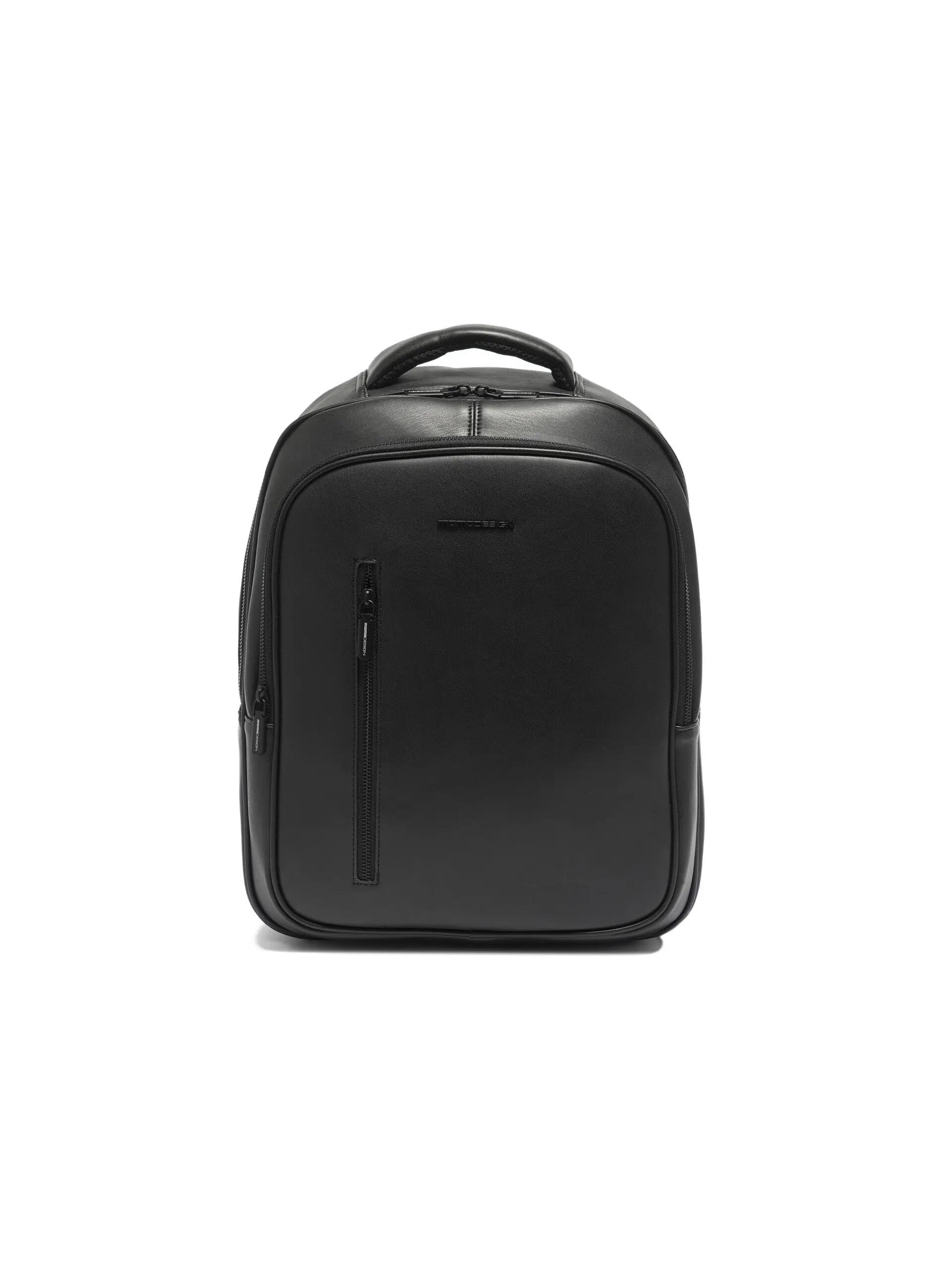 Rucsac Momo Design Negru Poliuretan cu Fermoar