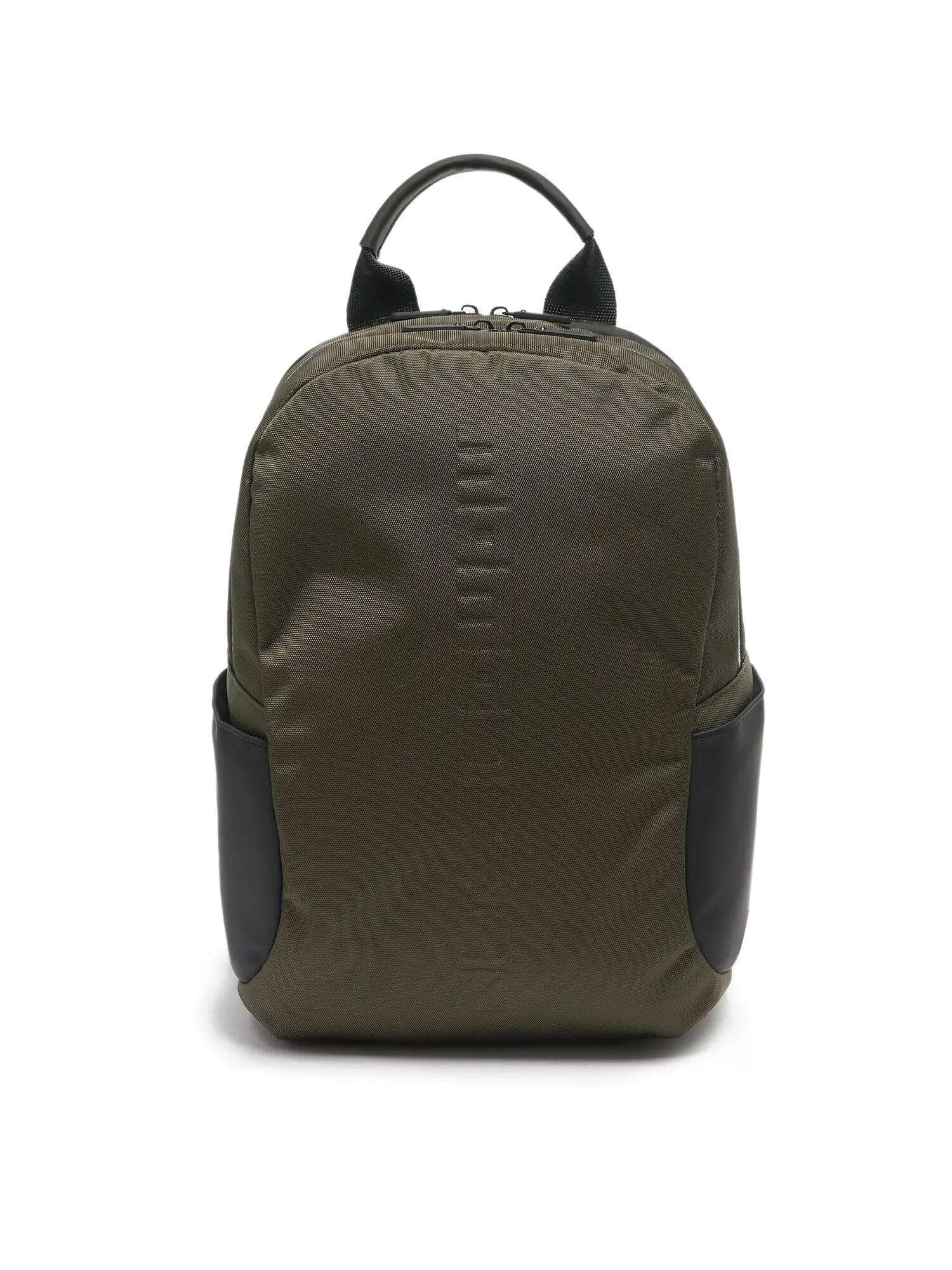 Rucsac Momo Design negru poliuretan cu fermoar - Volante Prime casual