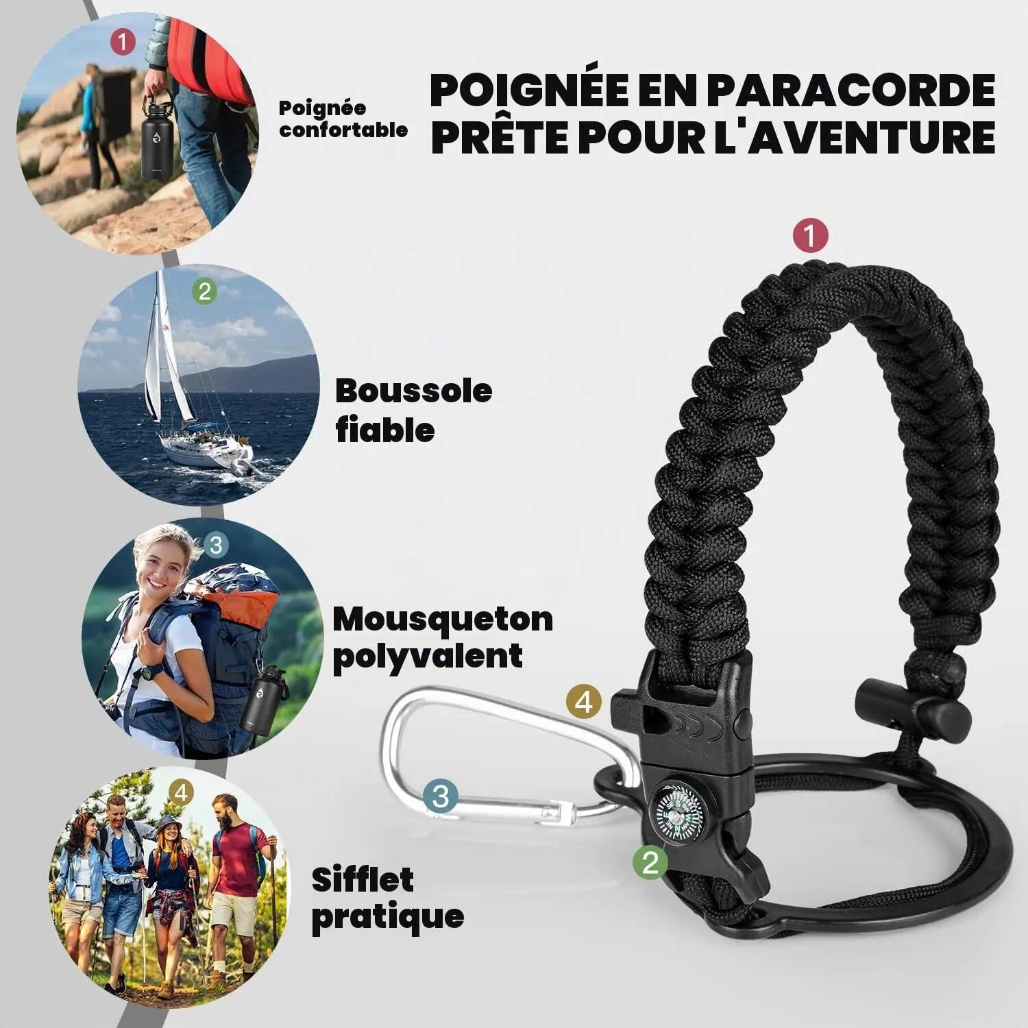Bouteille d'eau de 2 L en acier inoxydable à triple paroi isolée sous vide 6/7