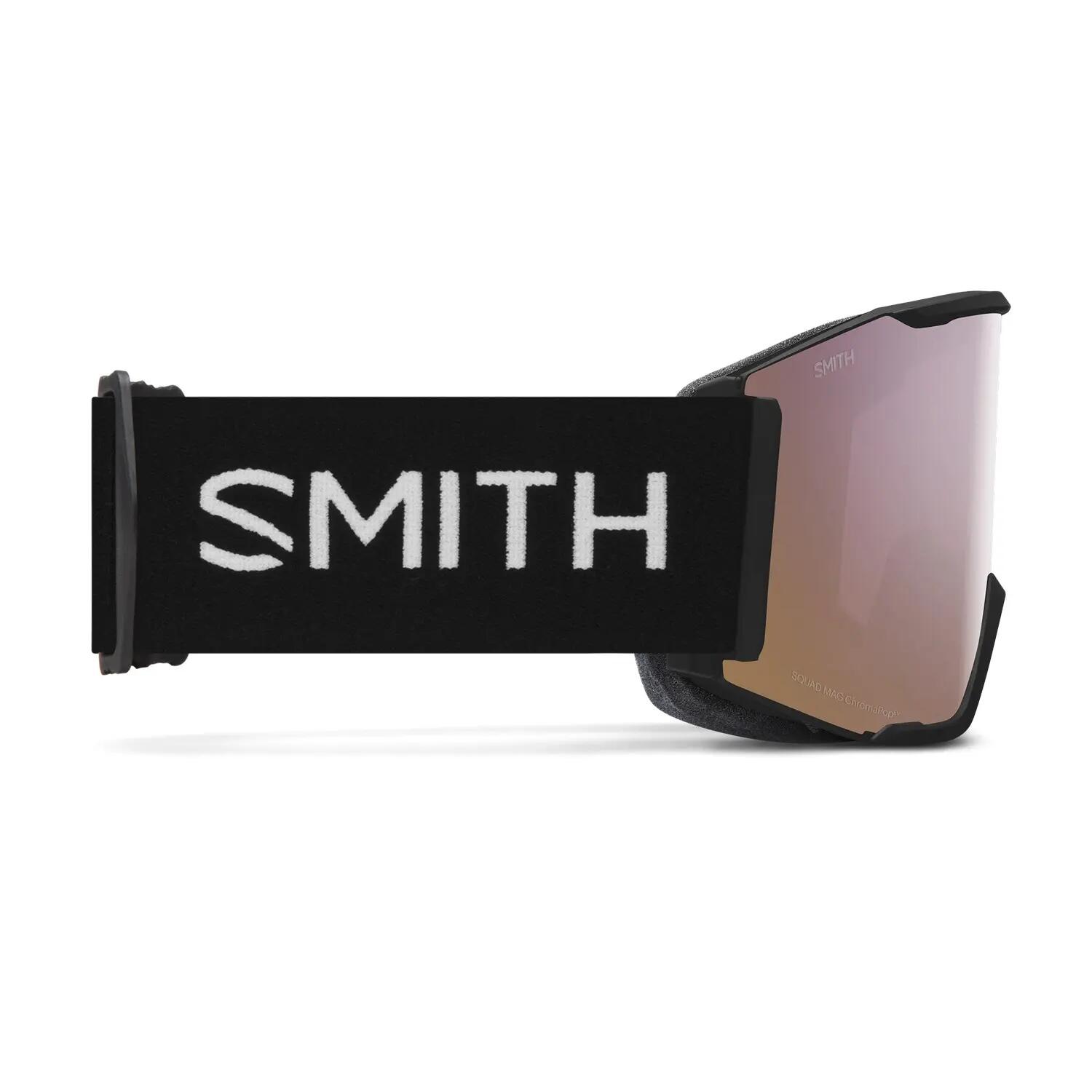 Masque de ski Smith Squad MAG noir ChromaPop Everyday Rose Gold Mirror 2/3
