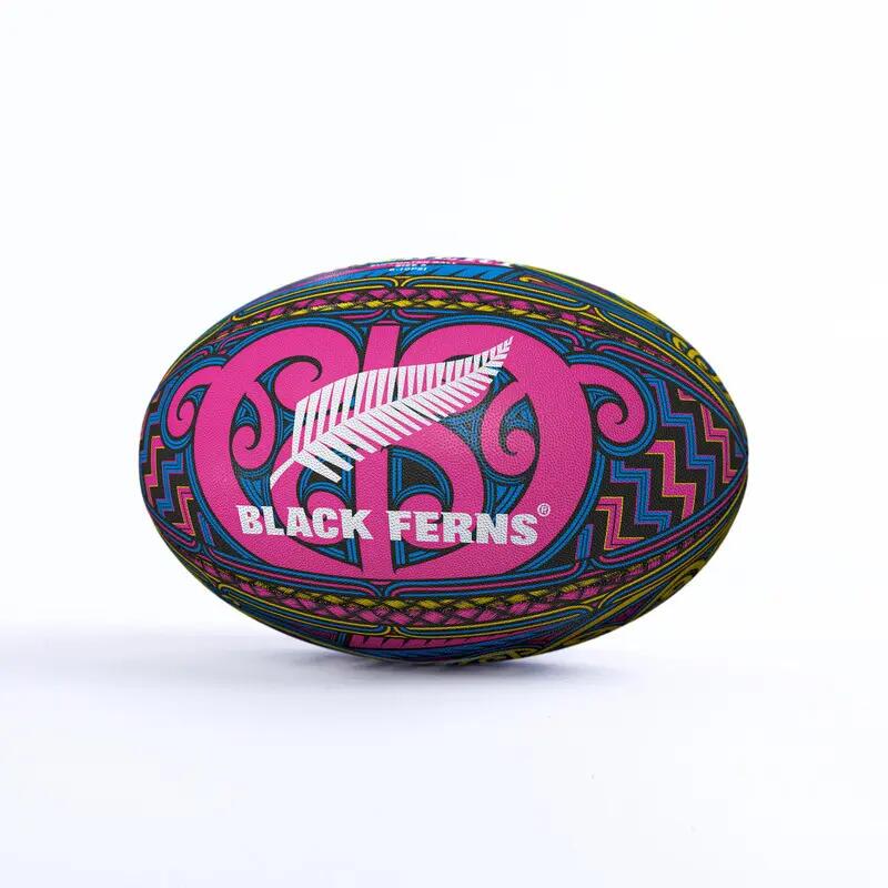 BALÓN RUGBY GILBERT SUPPORTER ALL BLACKS MAORI FERNS, TALLA 5 3/4