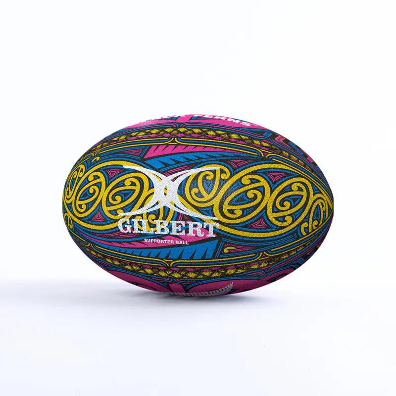 BALÓN RUGBY GILBERT SUPPORTER ALL BLACKS MAORI FERNS, TALLA 5 2/4