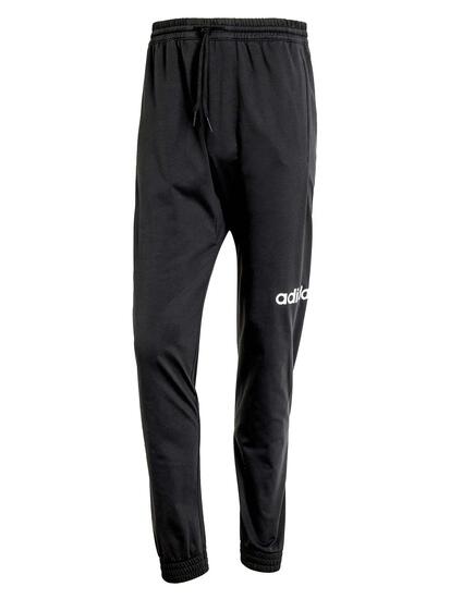 Pantalon fitness homme - Adidas Essentials Linear - poches zippées - noir/bleu