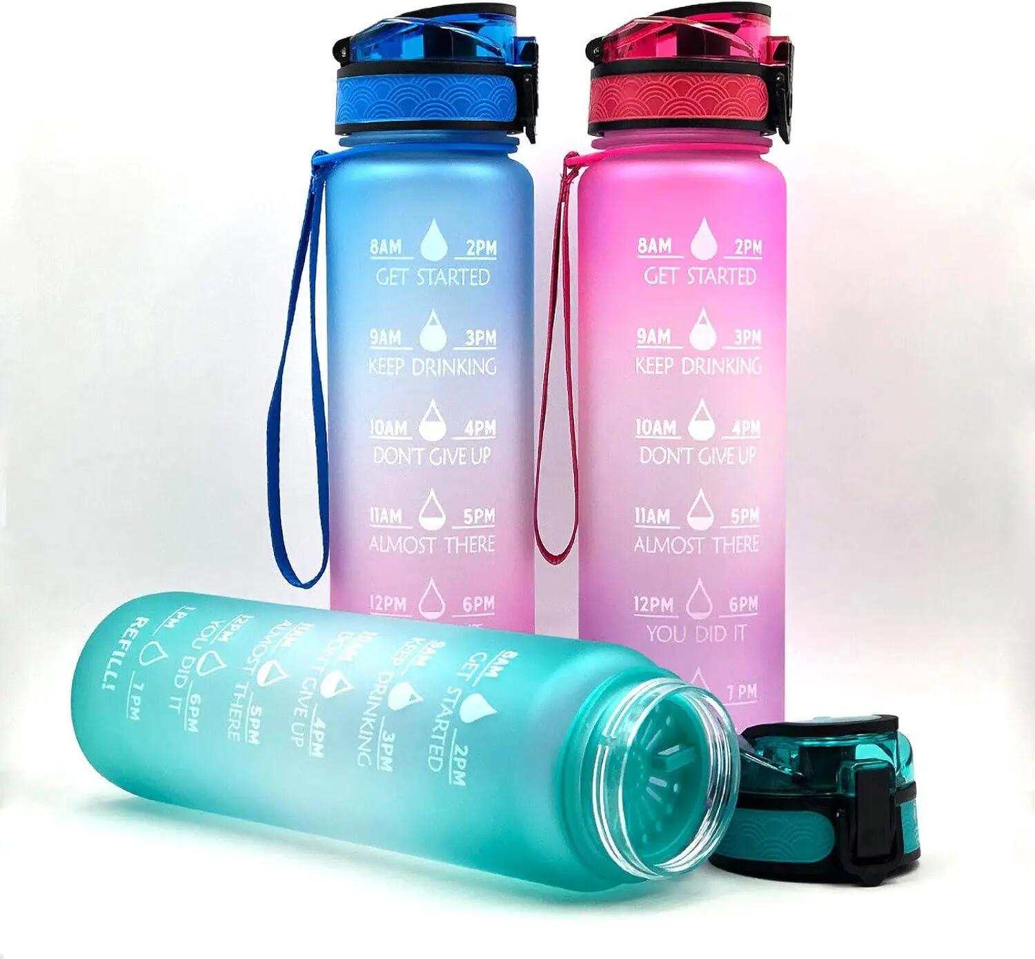Gourde  1L, sans BPA, avec bouchon étanche, idéale pour la salle de spo 6/6