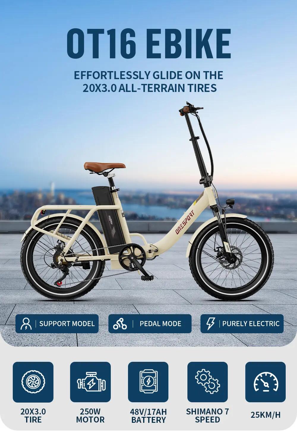 Vélo Électrique Pliable OT16-2,Batterie 48V 17Ah,Pneu 20",Application 6/11