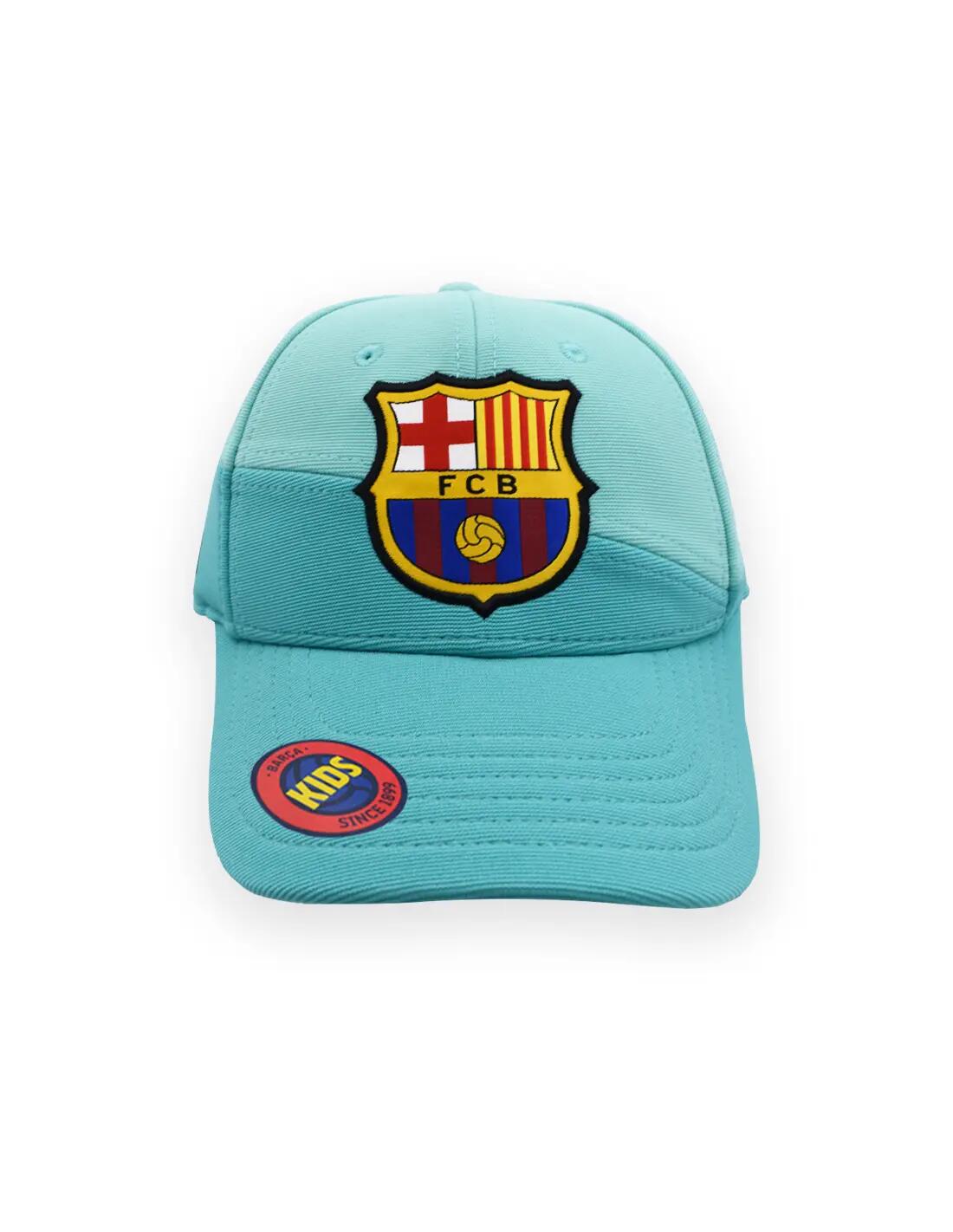 Gorra FC Barcelona Niño Turquesa con Escudo 2/6