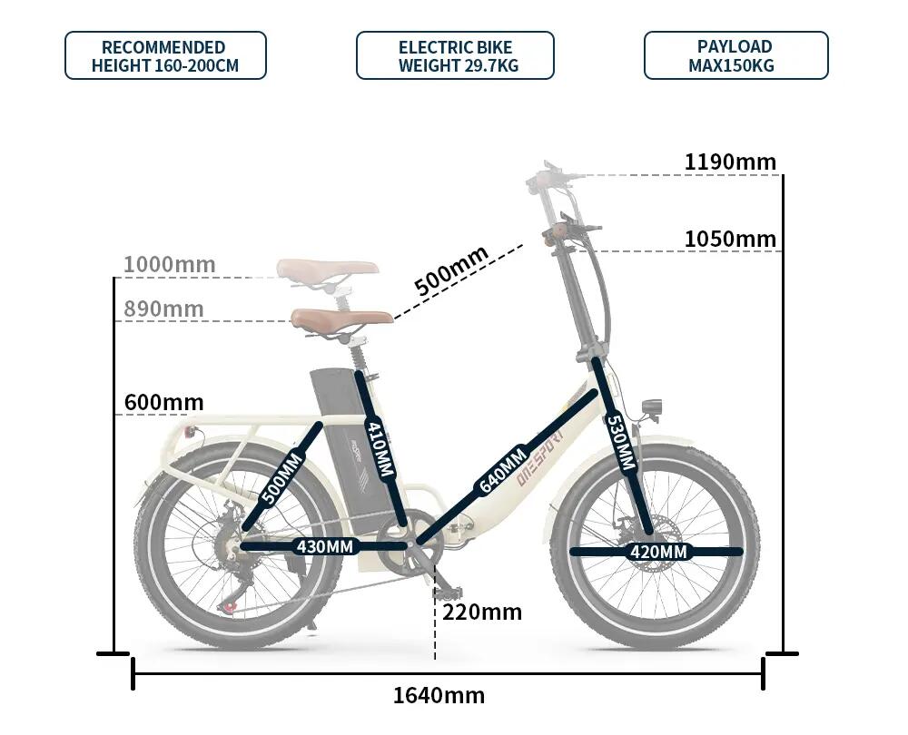 Vélo Électrique Pliable OT16-2,Batterie 48V 17Ah,Pneu 20",Application 11/11