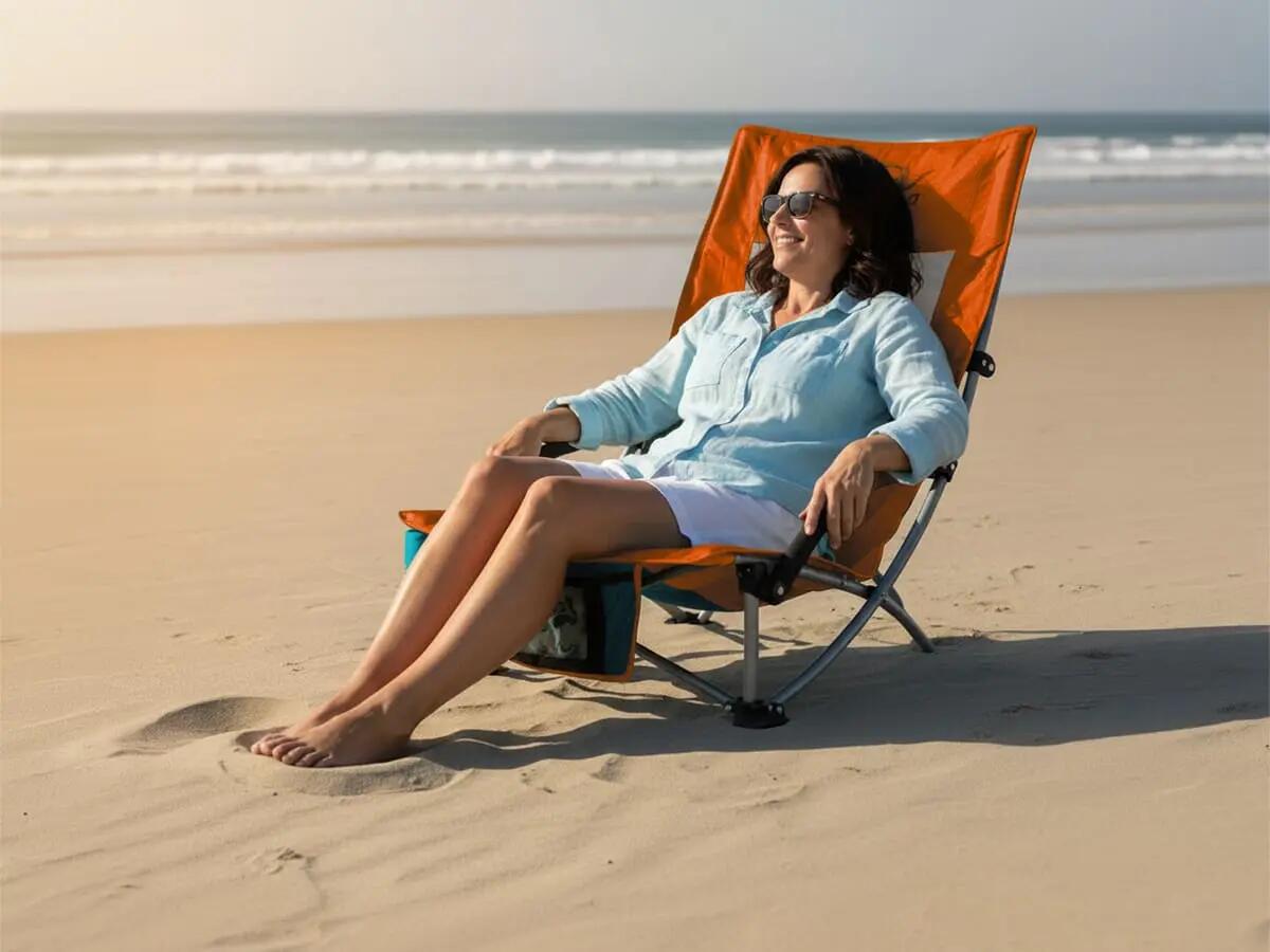 Gebraucht - Campingstuhl Beach mit Mesh - hohe Lehne 5/11