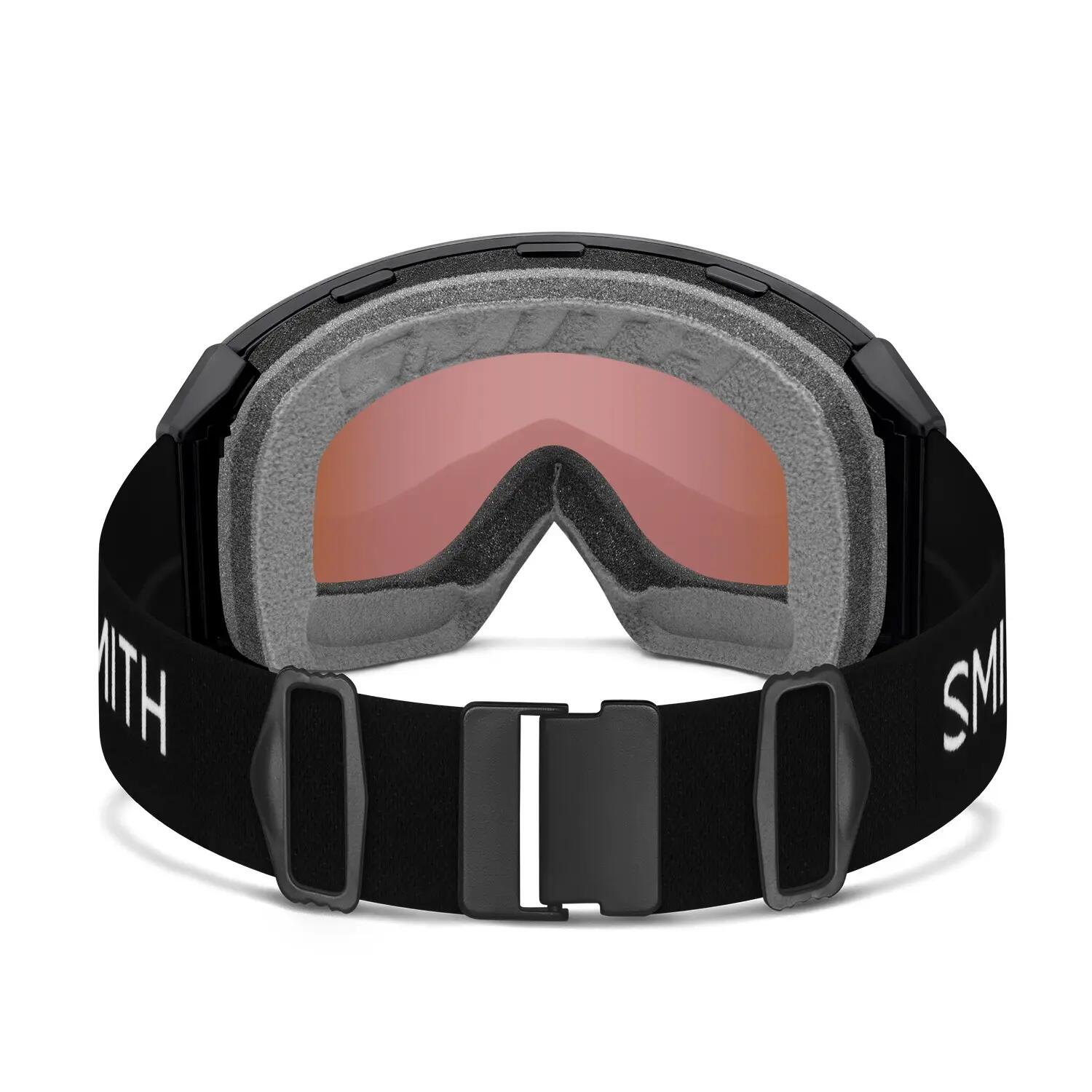 Masque de ski Smith 4D MAG XL Black ChromaPop Everyday Rose Gold Mirror Homme 3/4