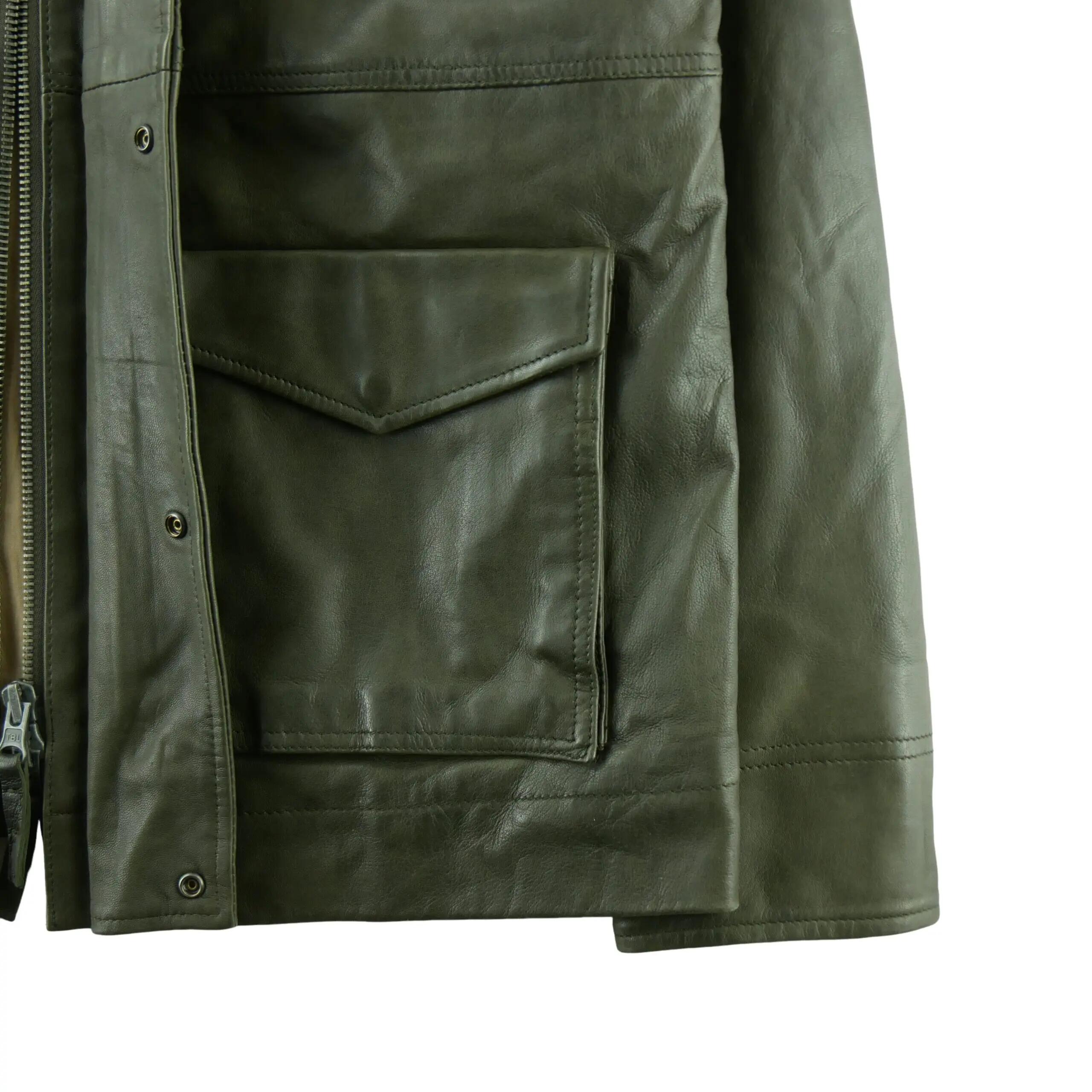 Seconde vie - Veste Homme Regular Fit 100% cuir Vert - Excellent 4/6
