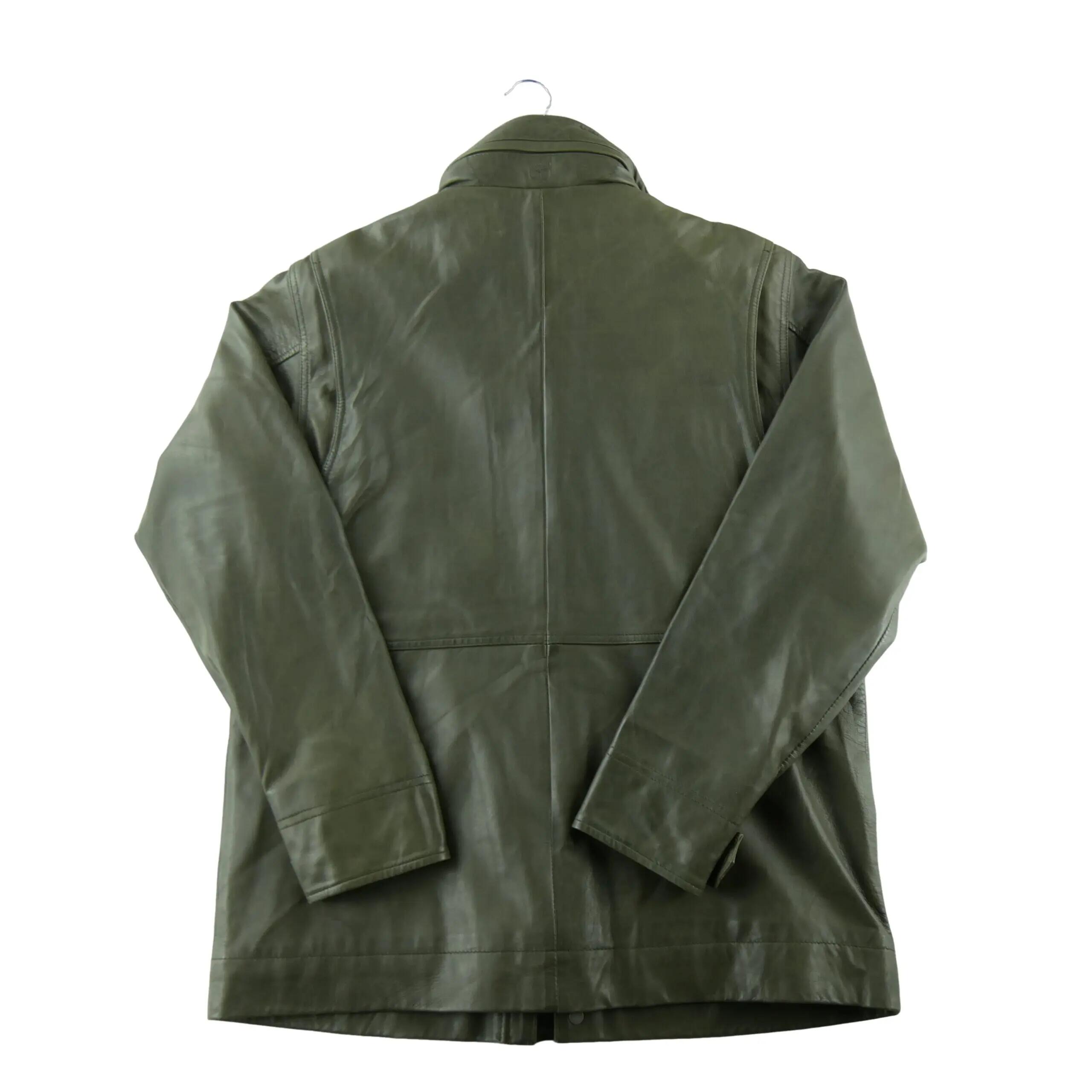 Seconde vie - Veste Homme Regular Fit 100% cuir Vert - Excellent 2/6