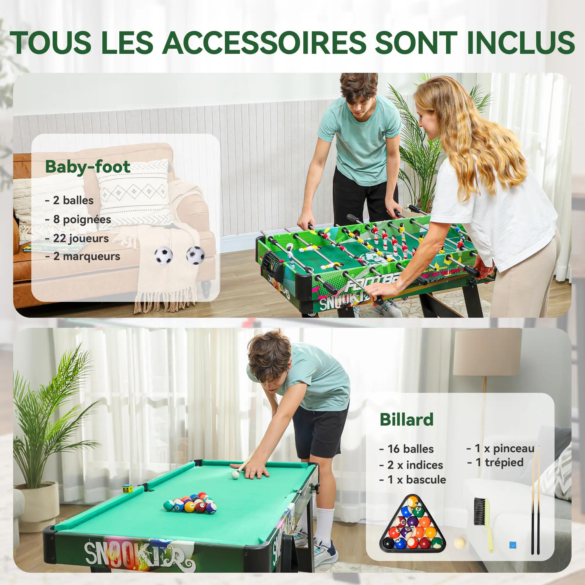 Table multi-jeux 6 en 1 pliable 5/5