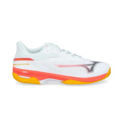 Chaussures de tennis Mizuno Wave Exceed Court AC Blanc/Corail Calypso/Citron