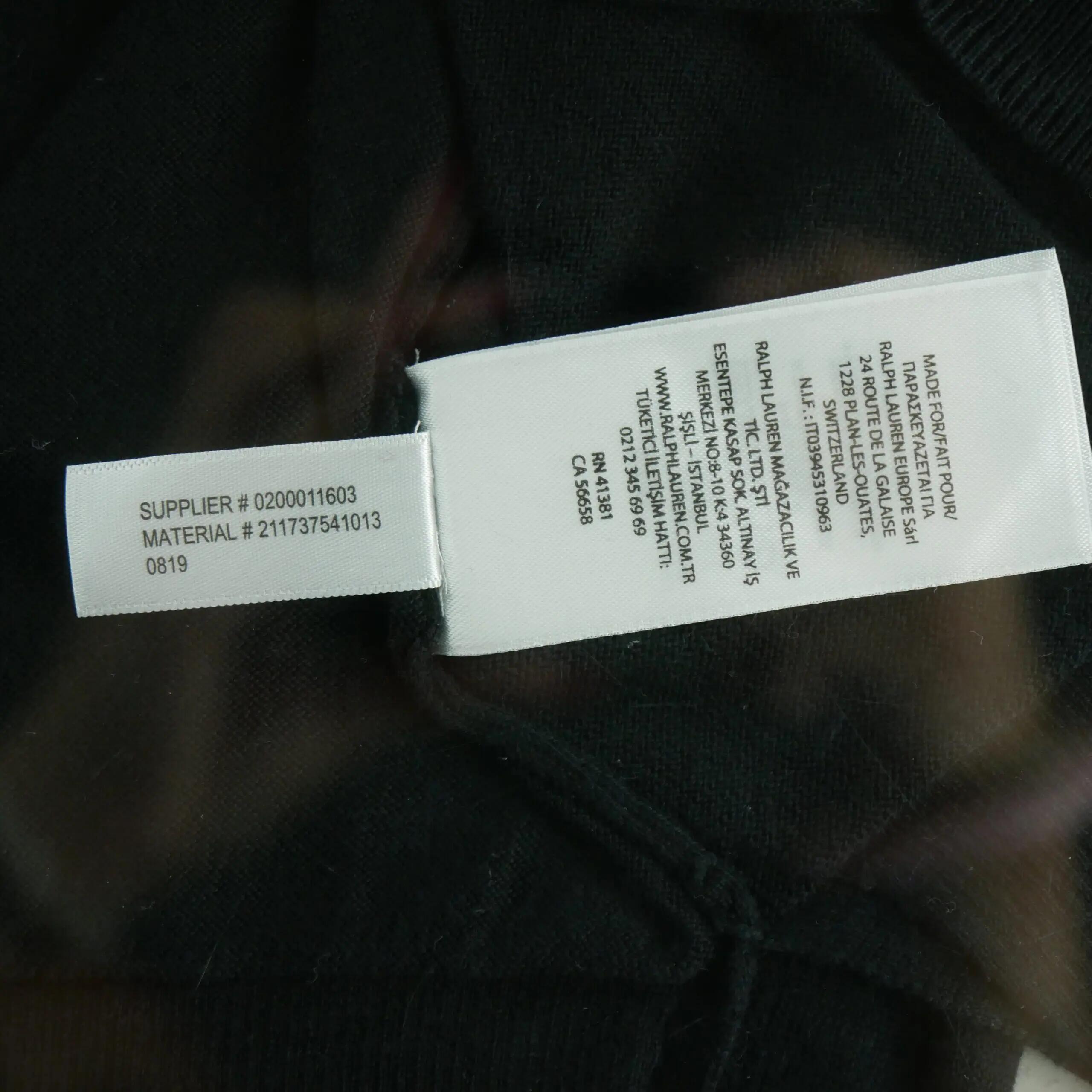 Seconde vie - Pull Homme Pima Cotton Col rond Noir - Excellent 7/7