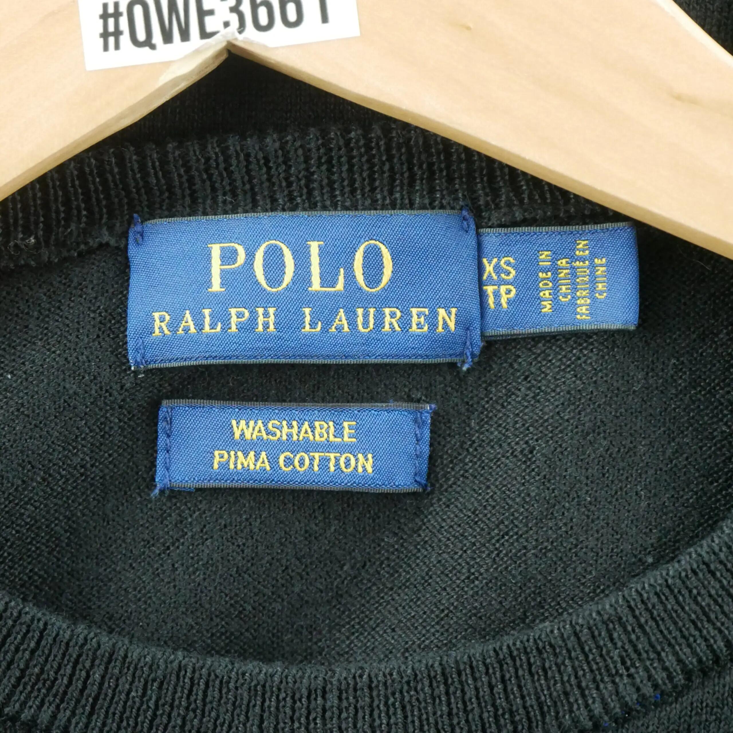 Seconde vie - Pull Homme Pima Cotton Col rond Noir - Excellent 5/7
