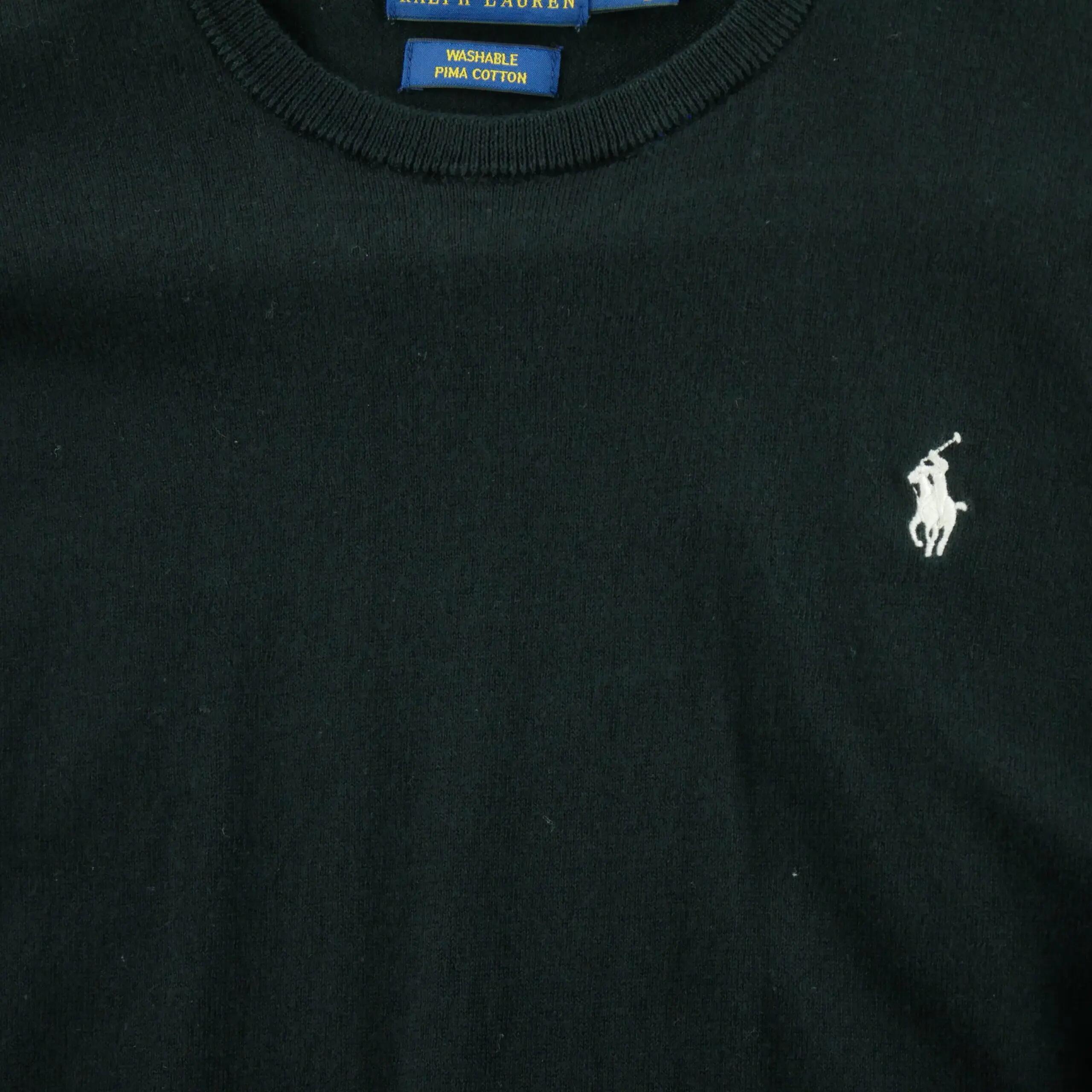 Seconde vie - Pull Homme Pima Cotton Col rond Noir - Excellent 3/7