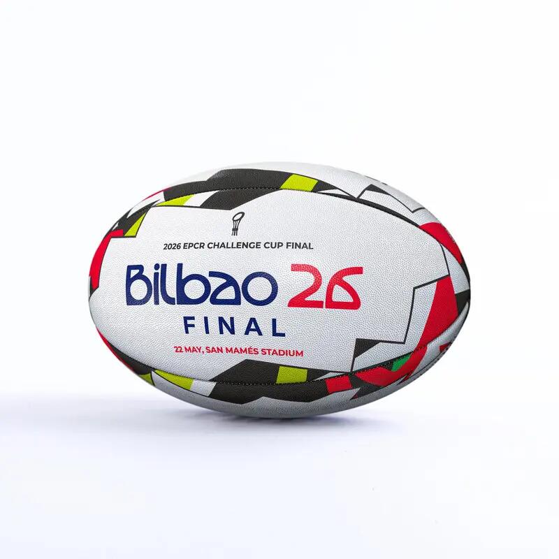 BALÓN RUGBY GILBERT SUPPORTER ECC FINALS BILBAO - CHALLENGE, TALLA 5 3/4