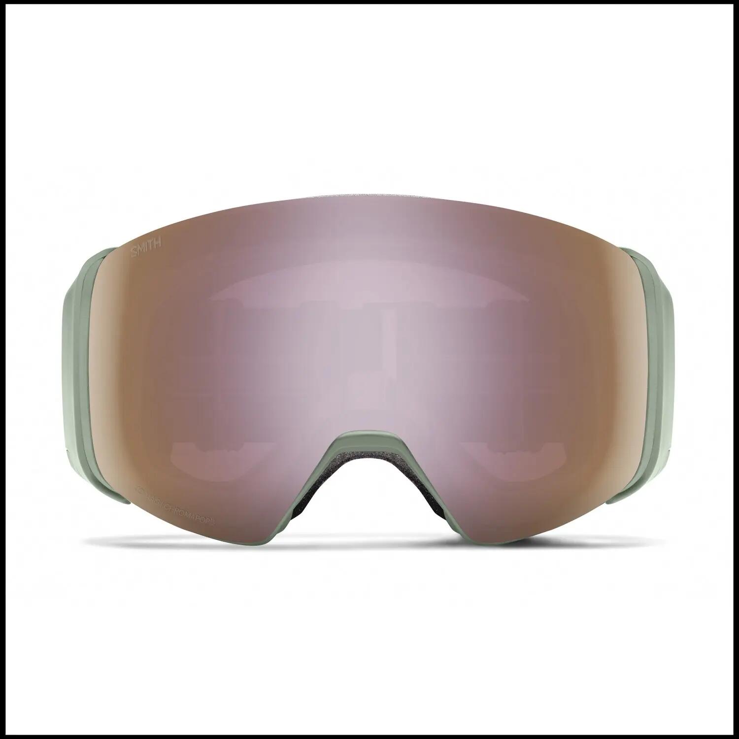 Masque de ski Smith 4D MAG Olive Warm Steel ChromaPop Femme 3/4