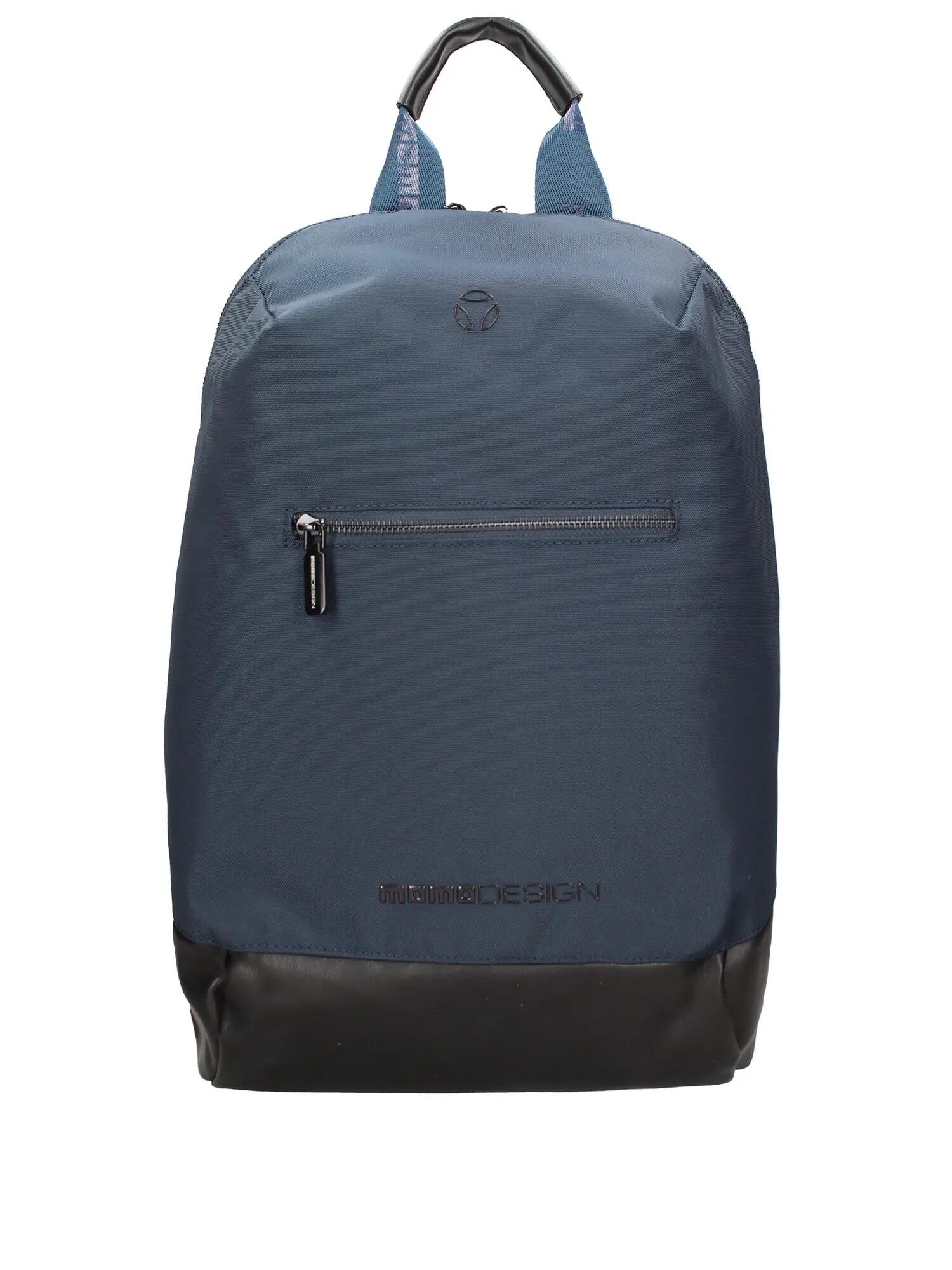 Rucsac Momo Design albastru și negru poliuretan cu fermoar - Casual bărbați