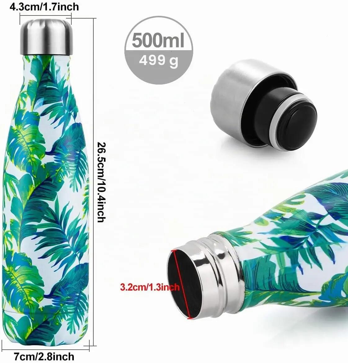 Bouteille d'eau en acier inoxydable, bouteille isotherme réutilisable, sans BPA, 5/8