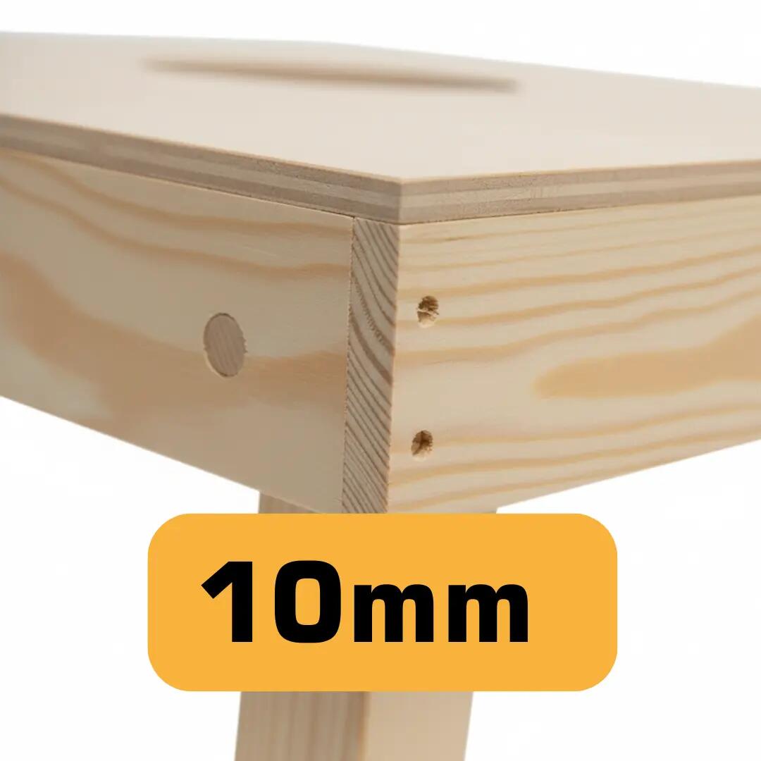 Conjunto de Cornhole 120x60 - Design Wicked Wood - 2 tábuas, 8 sacos 8/12