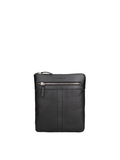 Sac bandoulière homme Momo Design Nerian cuir véritable noir bleu