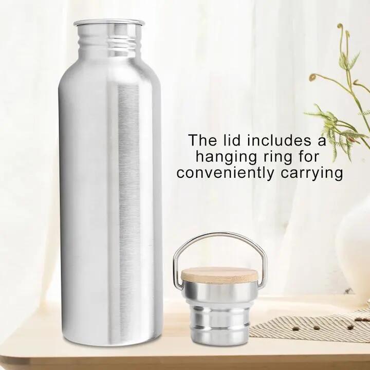 Gourde, , acier inoxydable, 25 cm, 750 ml, argent 5/5