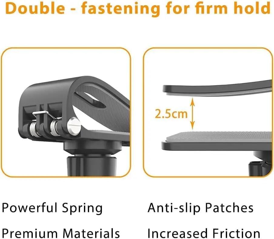 Support pour pare-soleil automobile, rotation à 360°, pince de fixation pour cam 4/6