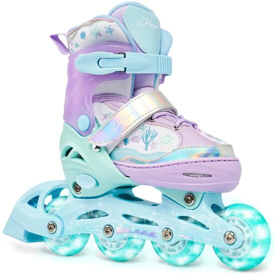 Patines ajustables Ruedas luminosas LED Isla Purple/Mint