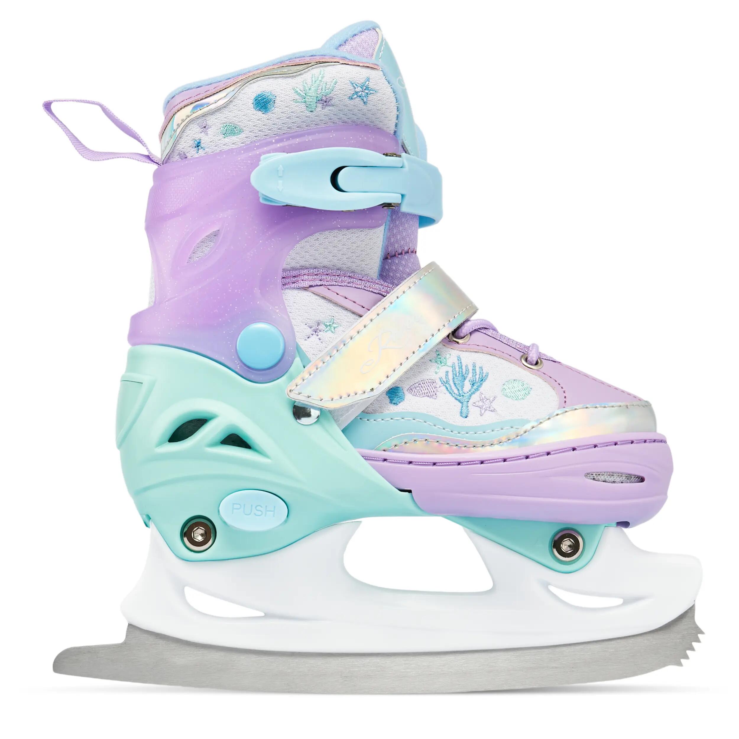 Patines Ajustable 4en1 Ruedas Isla Morado/Menta LED 7/11
