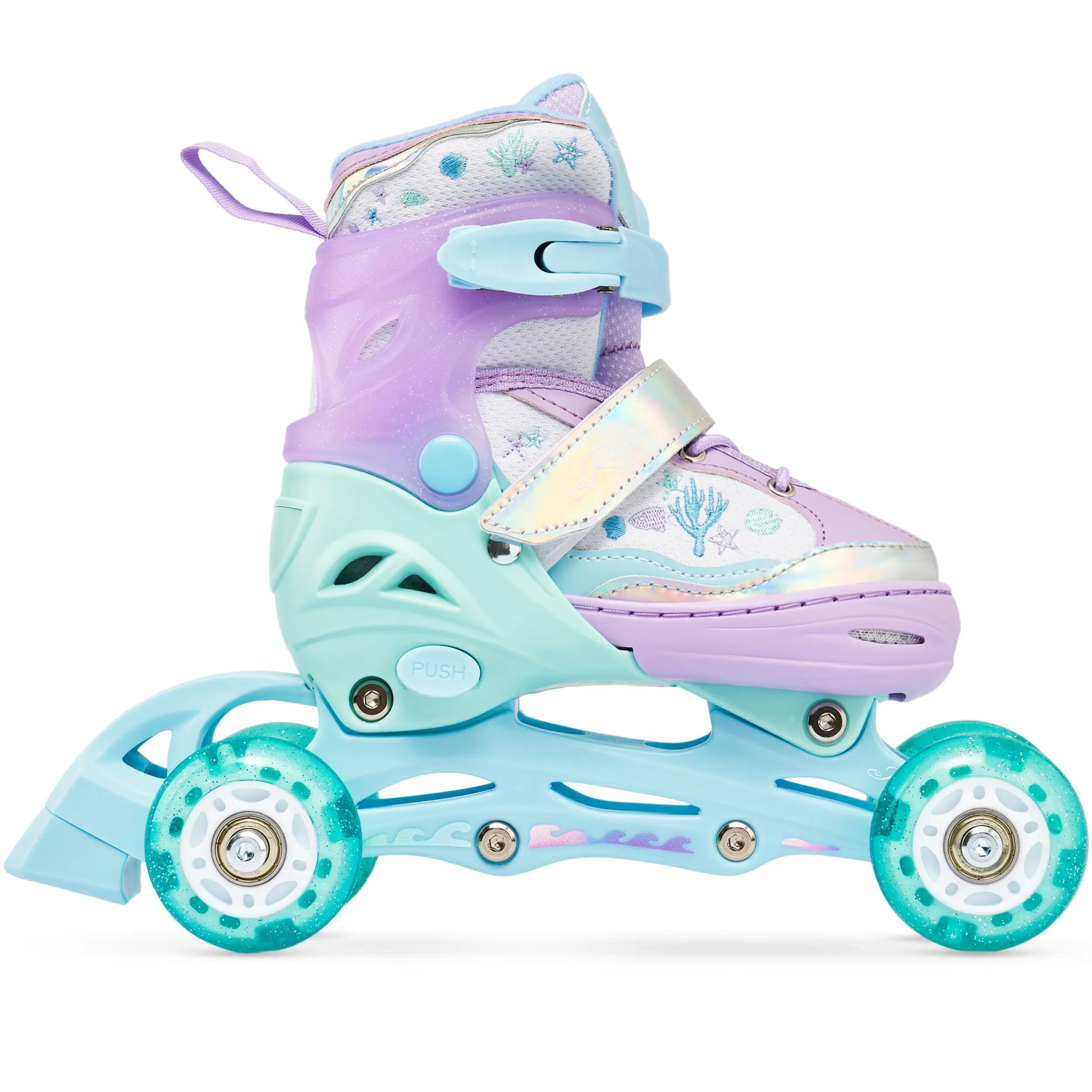 Patines 3en1 Ruedas Luminosas LED Isla Purple/Mint 6/10