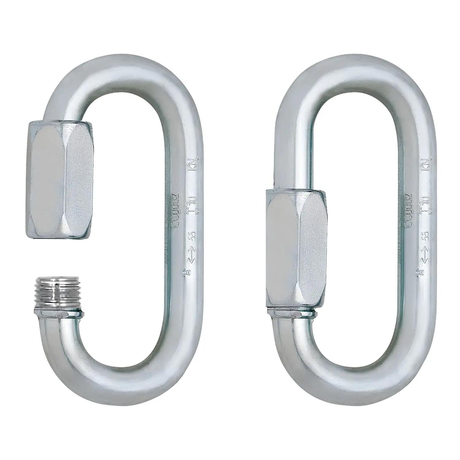 Oval Steel Lightweight Screw Link 8mm - Pack of 3 -  2