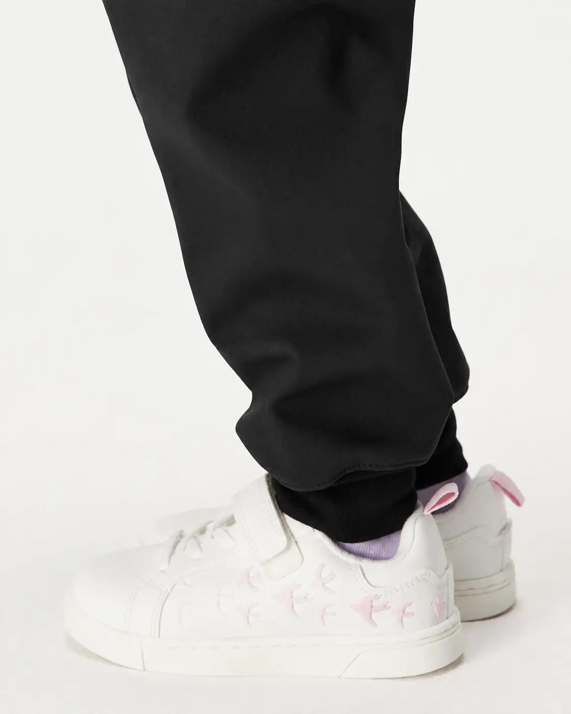 Softshell-Hose mit Fleece für Kleinkinder Basic, Schwarz 4/7